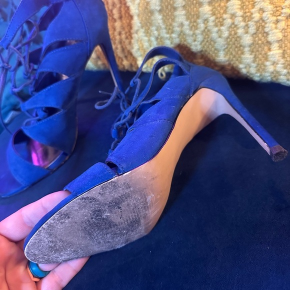 Blue Suede HOT Madden Girl Stilettos Sz 7.5 - Picture 7 of 13